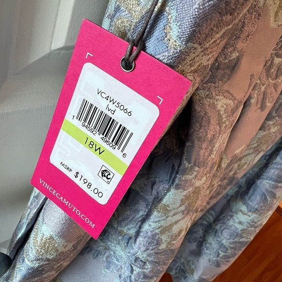 Vince Camuto Lavender Floral Midi Dress NWT - Picture 10 of 16